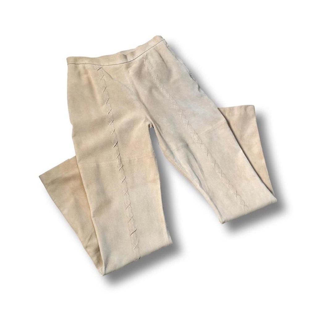Genuine suede pants
